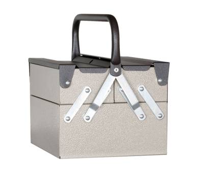 Cassetta portautensili - 3 scomparti - metallo - Metalplus - 7026/3 grigio - 8022715702637 - DMwebShop - 1