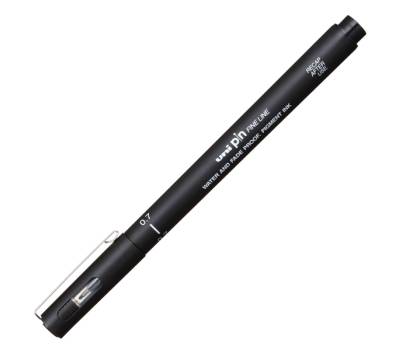 Pin fineliner - punta 0,7 mm - nero - conf. 12 pezzi - Uni Mitsubishi - M PIN107 N - 4902778154632 - DMwebShop - 1