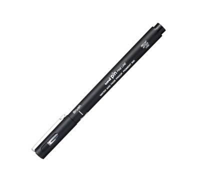 Pin fineliner - punta Brush - nero - conf. 12 pezzi - Uni Mitsubishi - M PINBR N - 4902778230824 - DMwebShop - 1