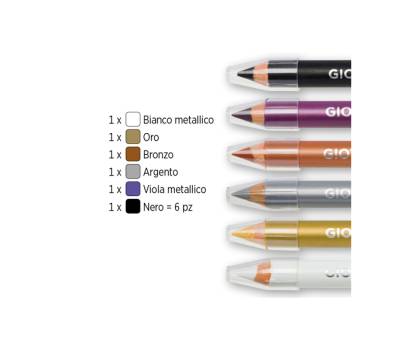 Matite cosmetiche Make Up mina diametro 6,25 mm colori metal Giotto 474100 - 700 - 1