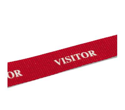 Cordoncini portabadge stampa visitor rosso - 44 cm - conf. 10 pezzi - Durable - 8238-03 - 4005546992549 - DMwebShop - 1