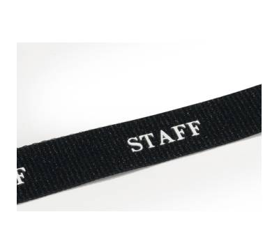 Cordoncini portabadge stampa staff nero - 44 cm - conf. 10 pezzi - Durable - 8239-01 - 4005546992587 - DMwebShop - 1
