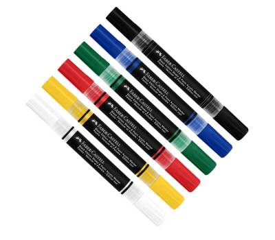 Marcatori Shake Paint colori assoriti basic conf 6 pz Faber Castell 285507 - 1368 - 1