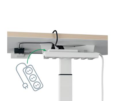 Scrivania Compatta Elettrica Sit-Stand - fissa - 80 x 60 x 65 cm - bianco - Leitz - 65340001 - 4002432138371 - DMwebShop - 2