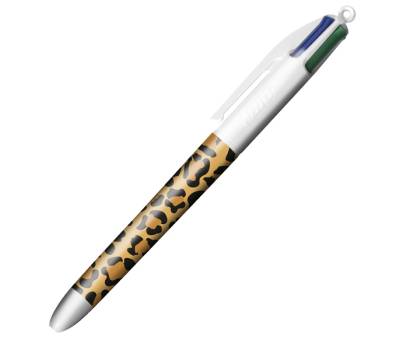 Penna sfera a scatto 4 Colori Animalier - 1 mm - conf. 3 pezzi - 9998501 - 3086123636972 - DMwebShop - 3