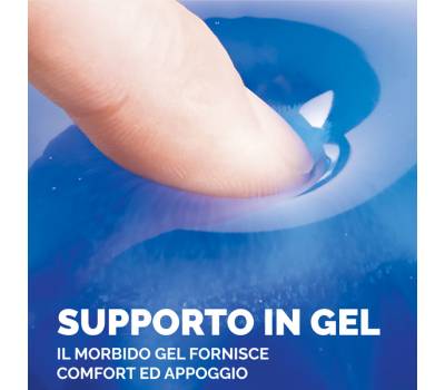 Poggiapolsi da tastiera - gel - blu trasparente - Fellowes 91137 - 9113709 - 77511911378 - DMwebShop - 2