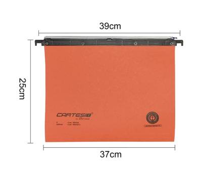 Cartella sospesa Cartesio - cassetto - interasse 39 cm - fondo U - 37 x 25 cm - arancio - conf. 50 pezzi - Bertesi - 100/3953-B2 - 45684A - DMwebShop - 1