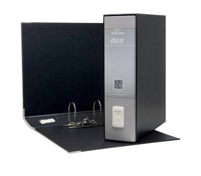 Registratore 1 - dorso 8 cm - commerciale - 23 x 29,7 cm - grigio chiaro - Esselte - Dox - D15107 - 8004389087203 - DMwebShop - 1