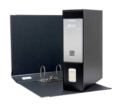 Registratore 1 - dorso 8 cm - commerciale - 23 x 29,7 cm - nero - Esselte - Dox - D26110 - 8004389087029 - DMwebShop - 1