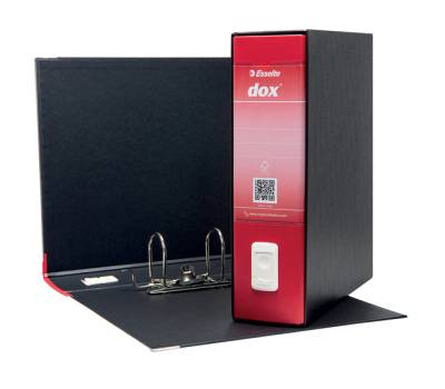 Registratore 1 - dorso 8 cm - commerciale - 23 x 29,7 cm - rosso - Esselte - Dox - D26111 - 8004389086930 - DMwebShop - 1