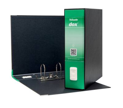 Registratore 1 - dorso 8 cm - commerciale - 23 x 29,7 cm - verde - Esselte - Dox - D26114 - 8004389087234 - DMwebShop - 1