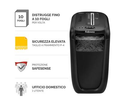 Distruggidocumenti 60CS - a frammenti - 22 lt - Fellowes - 4606101 - 43859642854 - DMwebShop - 1