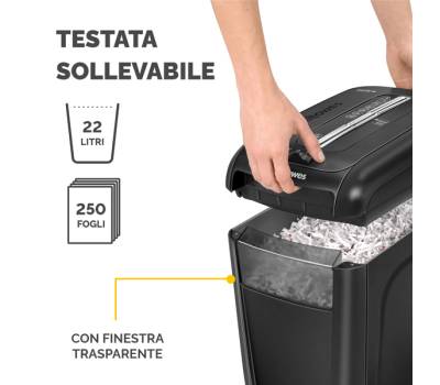 Distruggidocumenti 60CS - a frammenti - 22 lt - Fellowes - 4606101 - 43859642854 - DMwebShop - 4
