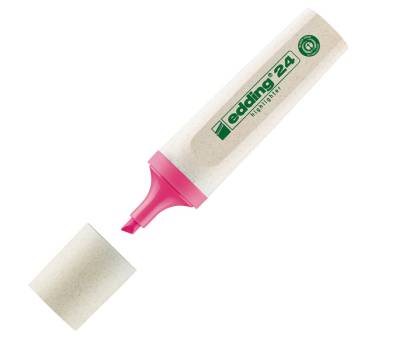 Evidenziatore 24 EcoLine - punta a scalpello - tratto 2 - 5 mm - astuccio 4 colori - Edding - 4-24-4S - 4004764917723 - DMwebShop - 4
