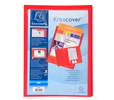 Cartella di presentazione Kreacover - in PP - 2 alette - colori assortiti - A4 - conf. 30 pezzi - Exacompta - 43500E - 3130630435013 - DMwebShop - 4