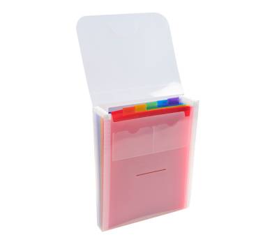Classificatore valigetta verticale cristallo - 25,5 x 30,5 cm - 6 tasche - PPL - Exacompta - 55798E - 3130630557982 - DMwebShop - 2