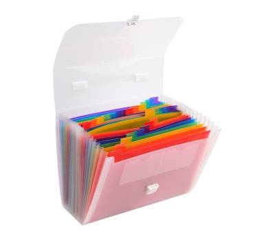 Classificatore valigetta con maniglia - cristallo - 33 x 29 cm - 24 tasche - Exacompta - 55698E - 3130630556985 - DMwebShop - 2