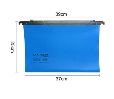 Cartella sospesa Cartesio PP - cassetto - PPL - interasse 39 cm - fondo U - 37 x 25 cm - blu - conf. 25 pezzi - Bertesi - 500/395 3-A3 - 89335A - DMwebShop - 1