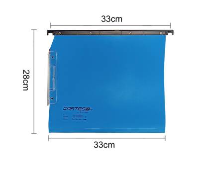 Cartella sospesa Cartesio PP - armadio - PPL - interasse 33 cm - fondo U 3 cm - 32,6 x 28 cm - blu - conf. 25 pezzi - Bertesi - 514M BETA3-A3 - 89336A - DMwebShop - 1
