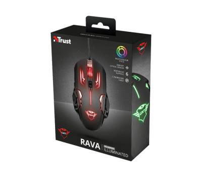 Mouse da gioco illuminato GXT 108 RAVA - con filo - Trust - 22090 - 8713439220902 - DMwebShop - 4