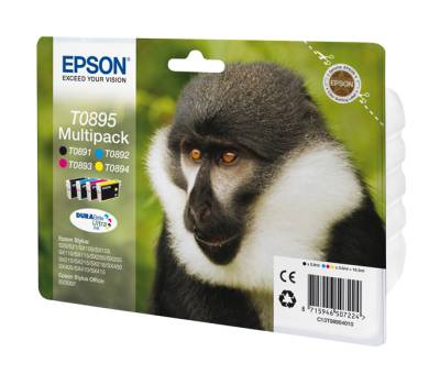 Cartuccia ink - C-M-Y-K - T0895 - C-M-Y - 3,5 ml cad - K 5,8 ml - Epson - C13T08954010 - 8715946507224 - DMwebShop - 1