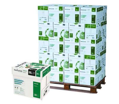 Carta bianca per stampanti multifunzione - A4 - 80 gr - scatole da 5 risme - pallet da 57 scatole - 285 Risme - Navigator - NAVA4-285 - 5602024006102 - DMwebShop - 1