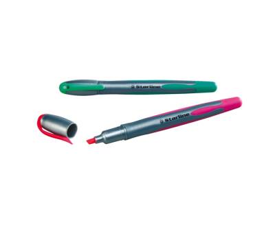 Evidenziatore a penna - punta scalpello - tratto da 1 - 4 mm - fucsia - conf. 12 pezzi - Starline - STL1640. - 8025133019950 - DMwebShop - 1