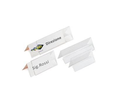 Portanome da tavolo Prisma - 10 x 5 cm - conf. 10 pezzi - Sei Rota - 318050 - 8004972001272 - DMwebShop