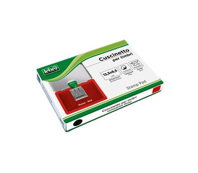 Cuscinetto per timbri - 12,5 x 8,5 cm - rosso - Lebez - 1481-R - 8007509148167 - DMwebShop