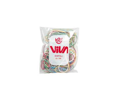 Elastici - gomma - misure e colori assortiti - busta da 100 gr - Viva - A100 - 8014035004690 - DMwebShop