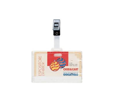 Portanome con clip in plastica - 9 x 6 cm - conf. 100 pezzi - Favorit - 100460578 - 8006779363676 - DMwebShop
