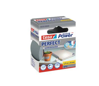Nastro adesivo telato XP Perfect - 38 mm x 2,7 mt - grigio - Tesa - 56343-00040-04 - 4042448044273 - DMwebShop