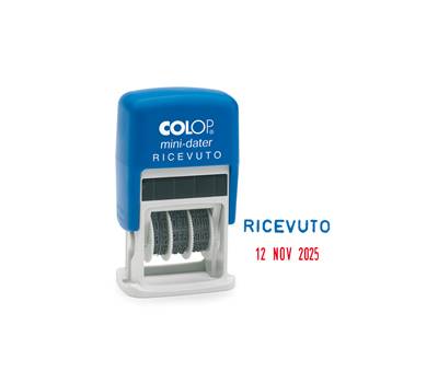 Timbro Mini Dater S160/L1 Datario + Ricevuto - 4 mm - autoinchiostrante - Colop - S160/L2 - 9004362305385 - DMwebShop