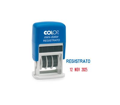 Timbro Mini Dater S160/L1 Datario + REGISTRATO - 4 mm - autoinchiostrante - Colop - S160/L3 - 9004362302070 - DMwebShop