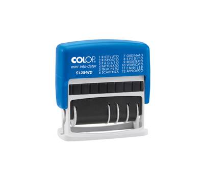 Timbro Mini Info Dater Datario + Polinomio - 12 diciture 4 mm - autoinchiostrante - Colop - S120WD - 9004362359432 - DMwebShop
