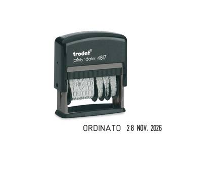 Timbro Printy Dater Eco 4817 Datario + Polinomio - 3,8 mm - autoinchiostrante - Trodat - 80363. - 9008056787648 - DMwebShop