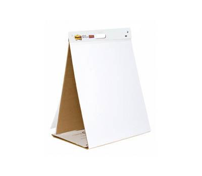 Blocco-Lavagna da tavolo Super Sticky autoportante - 20 fogli - in carta riciclata - 58,4 x 50,8 cm - bianco - Post-it - 7100171586 - 21200596384 - DMwebShop