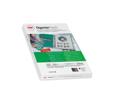 Pouches - A4+ - 228 x 303 mm - 2 x 125 micron - preforata organise - scatola 100 pezzi - GBC - 3743156 - 33816033085 - DMwebShop