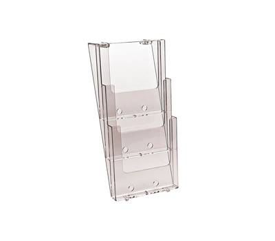 Portadepliant da parete triplo - 3 tasche A4 - trasparente - Studio T - 1002053 - DMwebShop