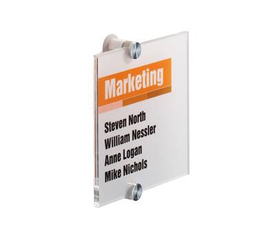 Targa per porte-pareti Crystal Sign - 14,8 x 14,8 cm - Durable - 4822-19 - 4005546403571 - DMwebShop