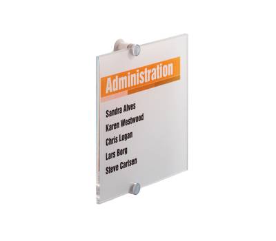Targa per porte-pareti Crystal Sign - 21 x 21 cm - Durable - 4824-19 - 4005546403618 - DMwebShop