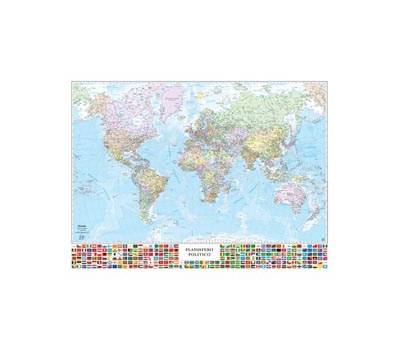 Carta geografica Mondo con Bandiere - murale - 132 x 97 cm - Belletti - M09PL/07 - 9722281465545 - DMwebShop