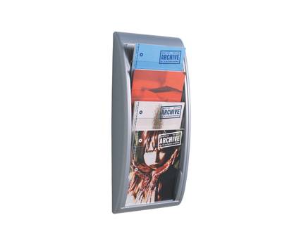 Espositore da parete Quick Fit System - 4 tasche A4 verticali - grigio - Paperflow - K540615 - 3660141239645 - DMwebShop