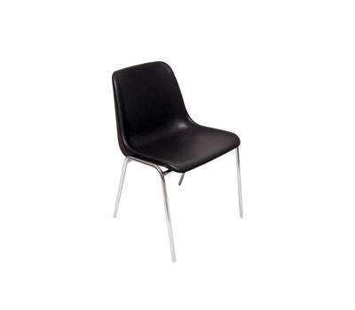 Sedia attesa Esse - senza braccioli - acciaio-PPL - nero - Unisit - ESC/N - 8050043740199 - DMwebShop