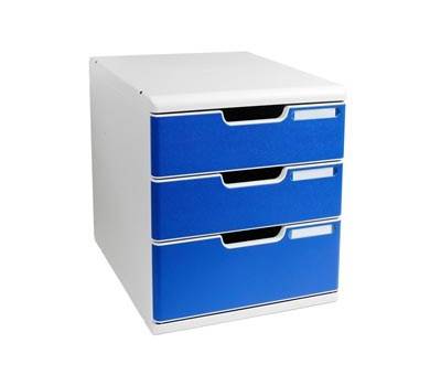 Cassettiera Modulo A4 - 28,8 x 32 x 35 cm - 3 cassetti - grigio-blu - Exacompta - 325003D - 9002493422353 - DMwebShop