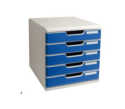 Cassettiera Modulo A4 - 28,8 x 32 x 35 cm - 5 cassetti - grigio-blu - Exacompta - 301003D - 9002493023895 - DMwebShop