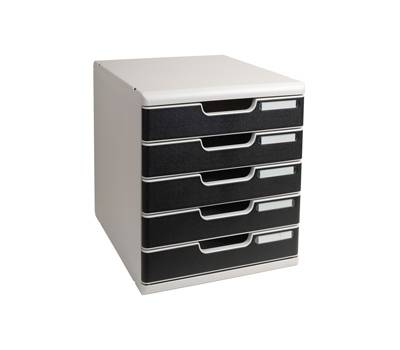 Cassettiera Modulo A4 - 28,8 x 32 x 35 cm - 5 cassetti - grigio-nero - Exacompta - 301014D - 9002493023932 - DMwebShop