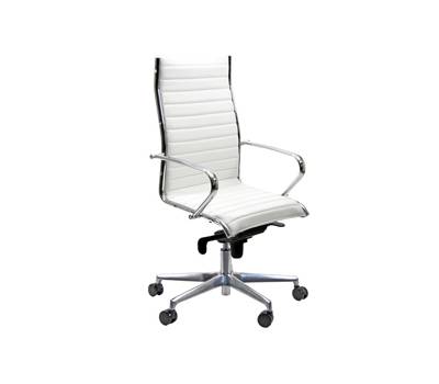 Poltrona direzionale Pollux new PNP - pelle - con ruote e braccioli - bianca - Unisit - PHSA/PBI - 8050043742674 - DMwebShop