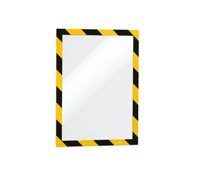 Cornice adesiva Duraframe Security A4 - pannello magnetico - 21 x 29,7 cm - giallo-nero - conf. 2 pezzi - Durable - 4944-130 - 4005546406541 - DMwebShop