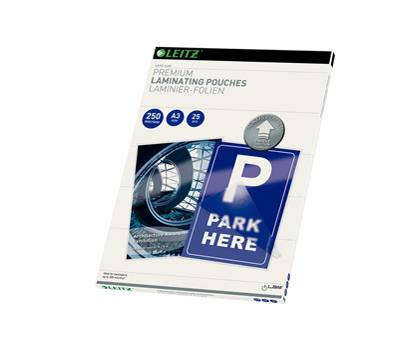 Pouches ILam - A3 - 303 x 426 mm - 2 x 250 micron - conf. 25 pezzi - Leitz - 74910000 - 4002432397754 - DMwebShop